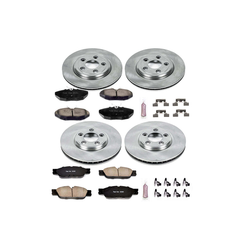 Power Stop KOE5506 Autospecialty - 1-Click Daily Driver Brake Kits (Front And Rear) for 2005 Jaguar S-Type product image
