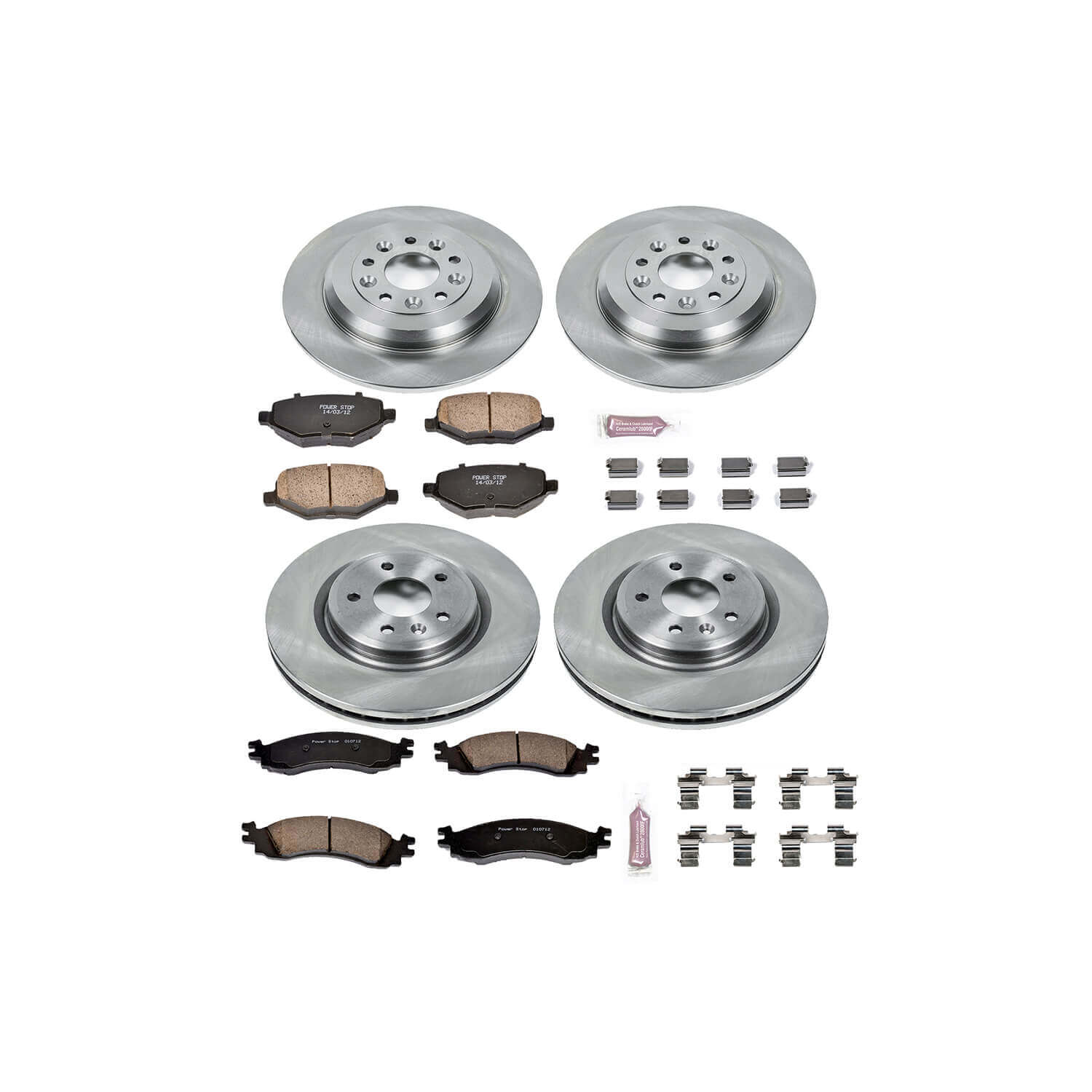 Power Stop KOE5508 Autospecialty - 1-Click Daily Driver Brake Kits (Front And Rear) for 2010 Ford Taurus product image