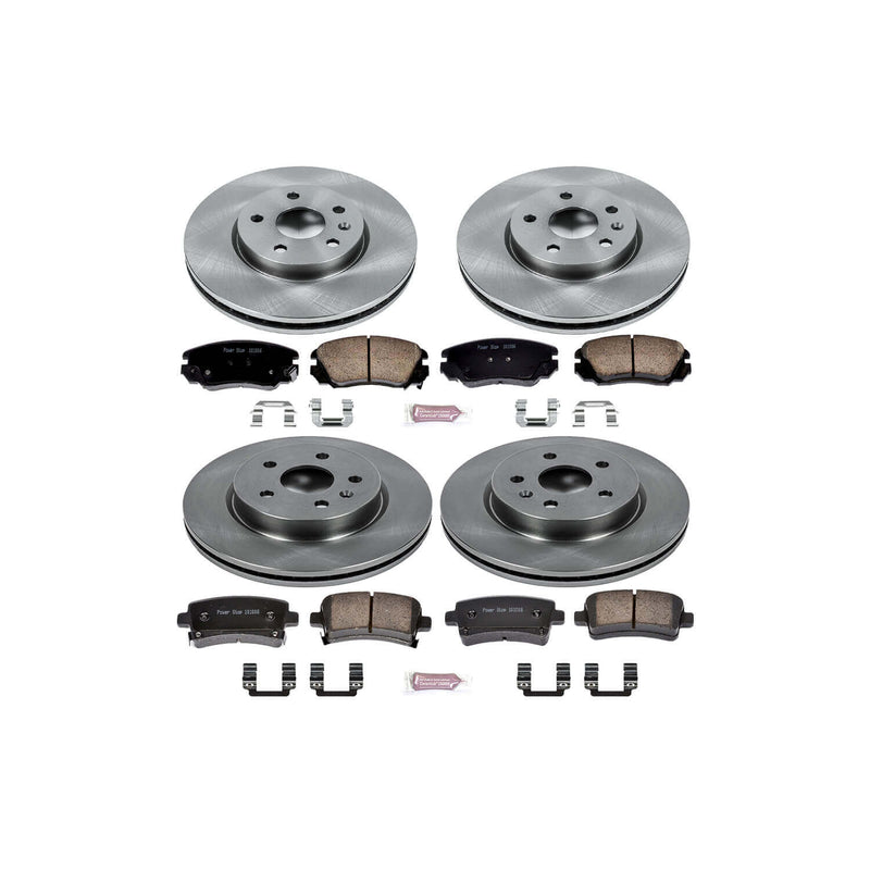 Power Stop KOE5515 Autospecialty - 1-Click Daily Driver Brake Kits (Front And Rear) for 2010-2020 Buick Allure product image