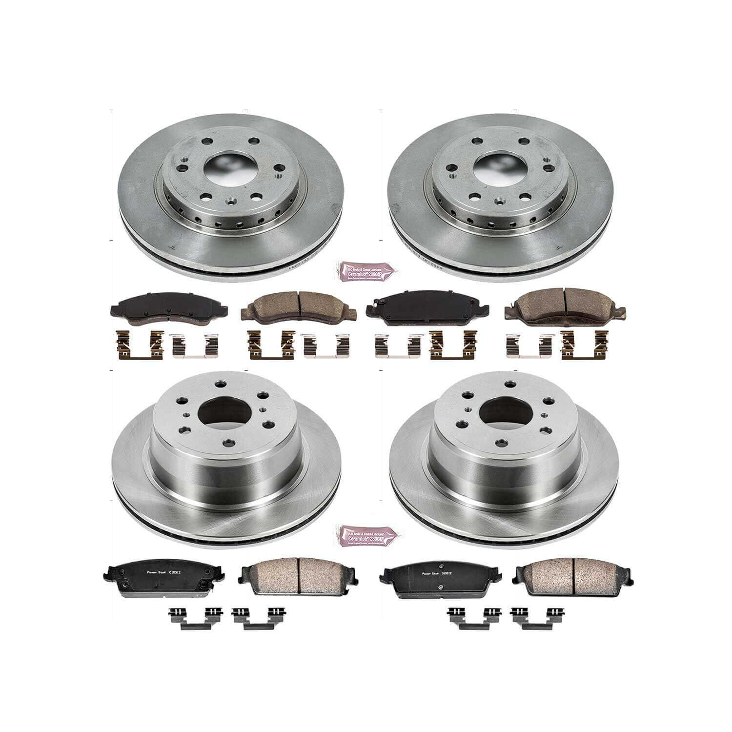 Power Stop KOE5520 Autospecialty - 1-Click Daily Driver Brake Kits (Front And Rear) for 2007-2014 Chevrolet Tahoe product image