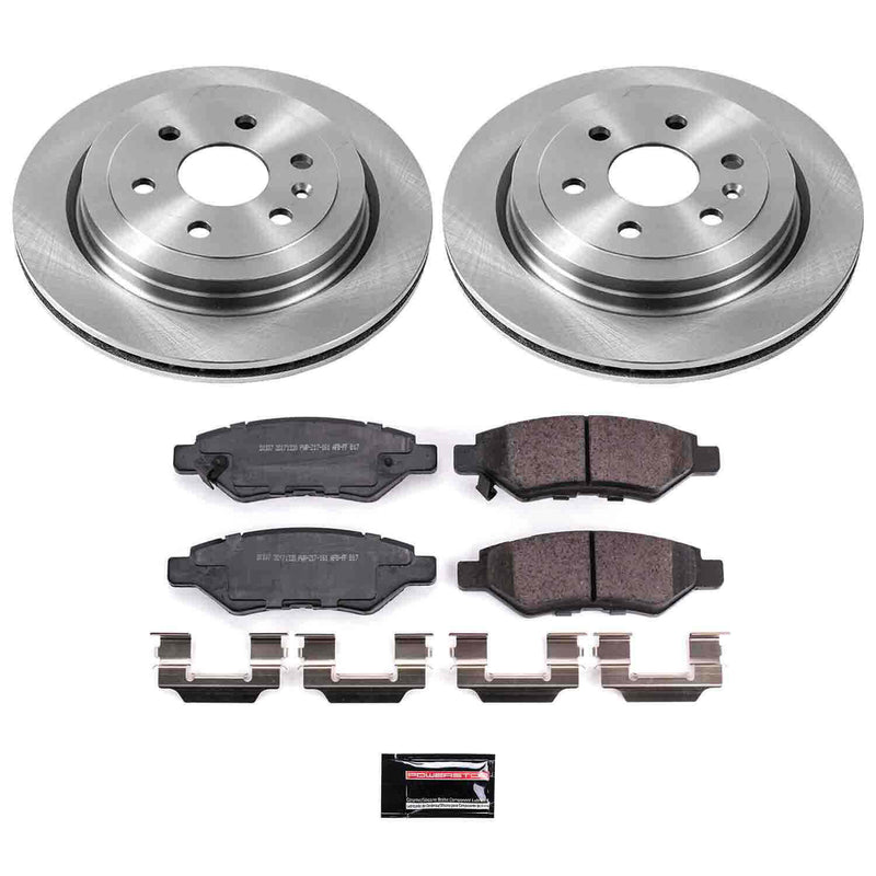 Power Stop KOE5543 Autospecialty 1-Click Daily Driver Plain Rotor Rear Brake Kit for 2010-2016 Cadillac Srx product image