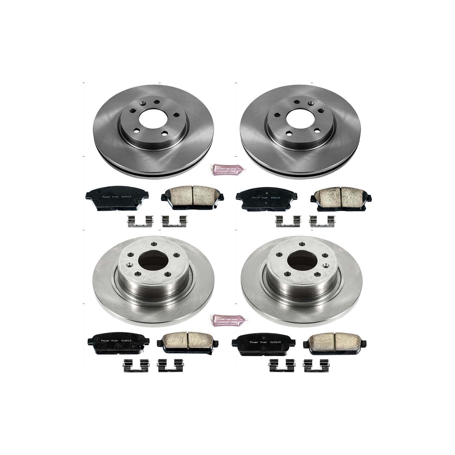 Power Stop KOE5555 Autospecialty 1-Click Daily Driver Front And Rear Brake Kit for 2011-2017 Buick Verano product image
