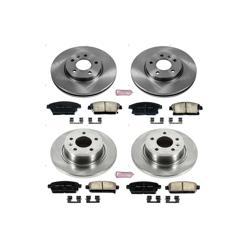 Power Stop KOE5555 Autospecialty 1-Click Daily Driver Front And Rear Brake Kit for 2011-2017 Buick Verano product image