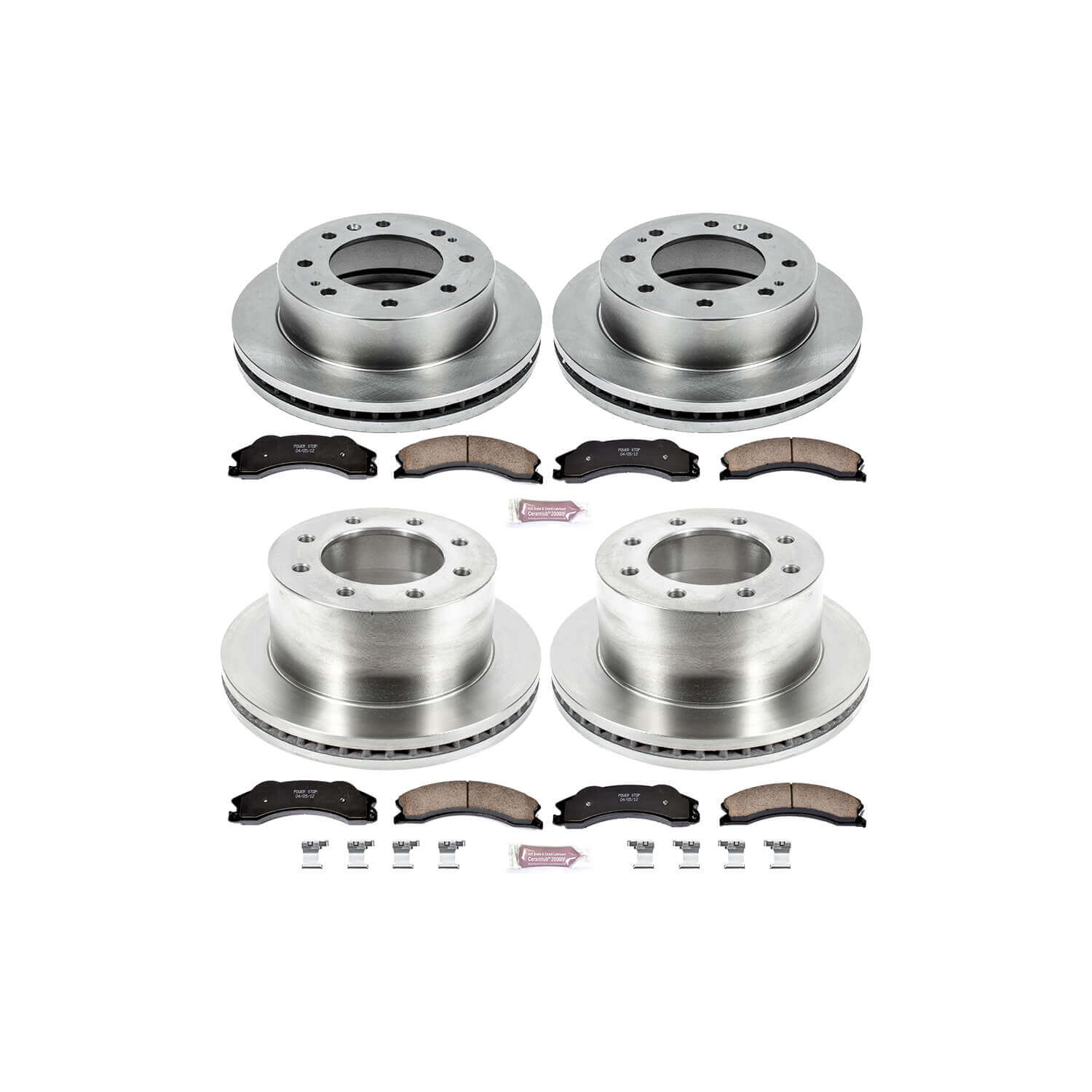 Power Stop KOE5560 Autospecialty - 1-Click Daily Driver Brake Kits (Front And Rear) for 2011 Chevrolet Silverado 3500 HD product image