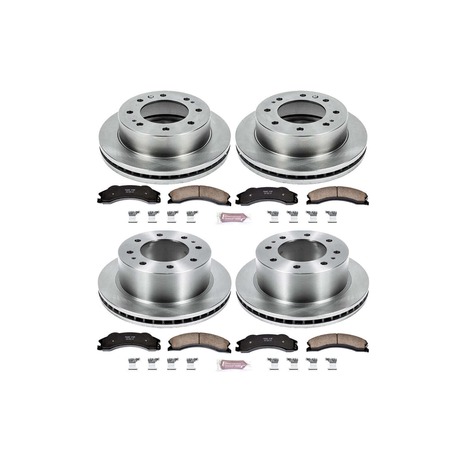 Power Stop KOE5561 Autospecialty - 1-Click Daily Driver Brake Kits (Front And Rear) for 2011 Chevrolet Silverado 2500 HD product image
