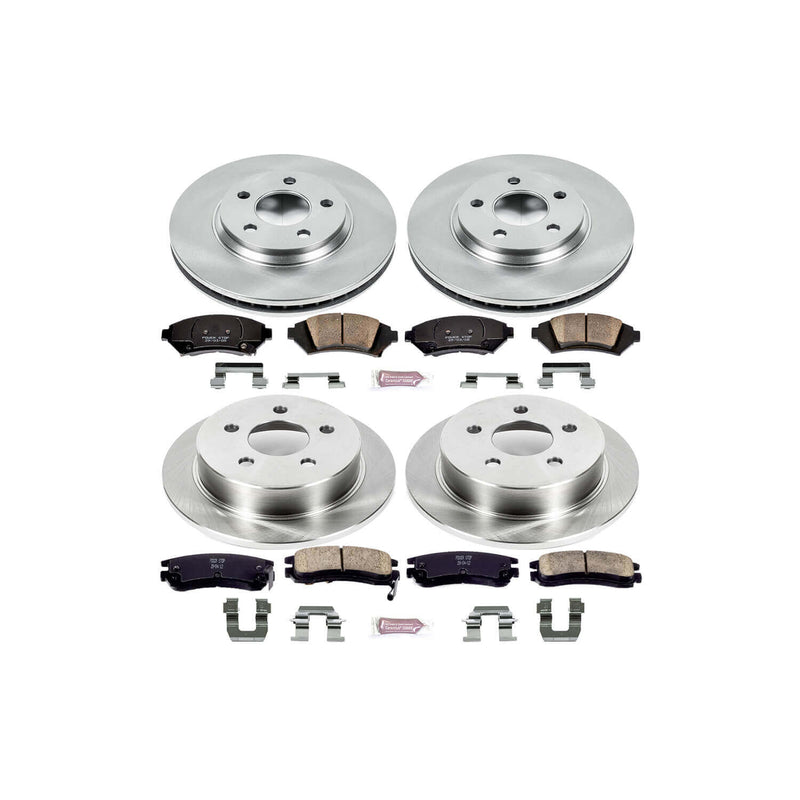 Power Stop KOE5564 Autospecialty - 1-Click Daily Driver Brake Kits (Front And Rear) for 2005 Chevrolet Impala product image