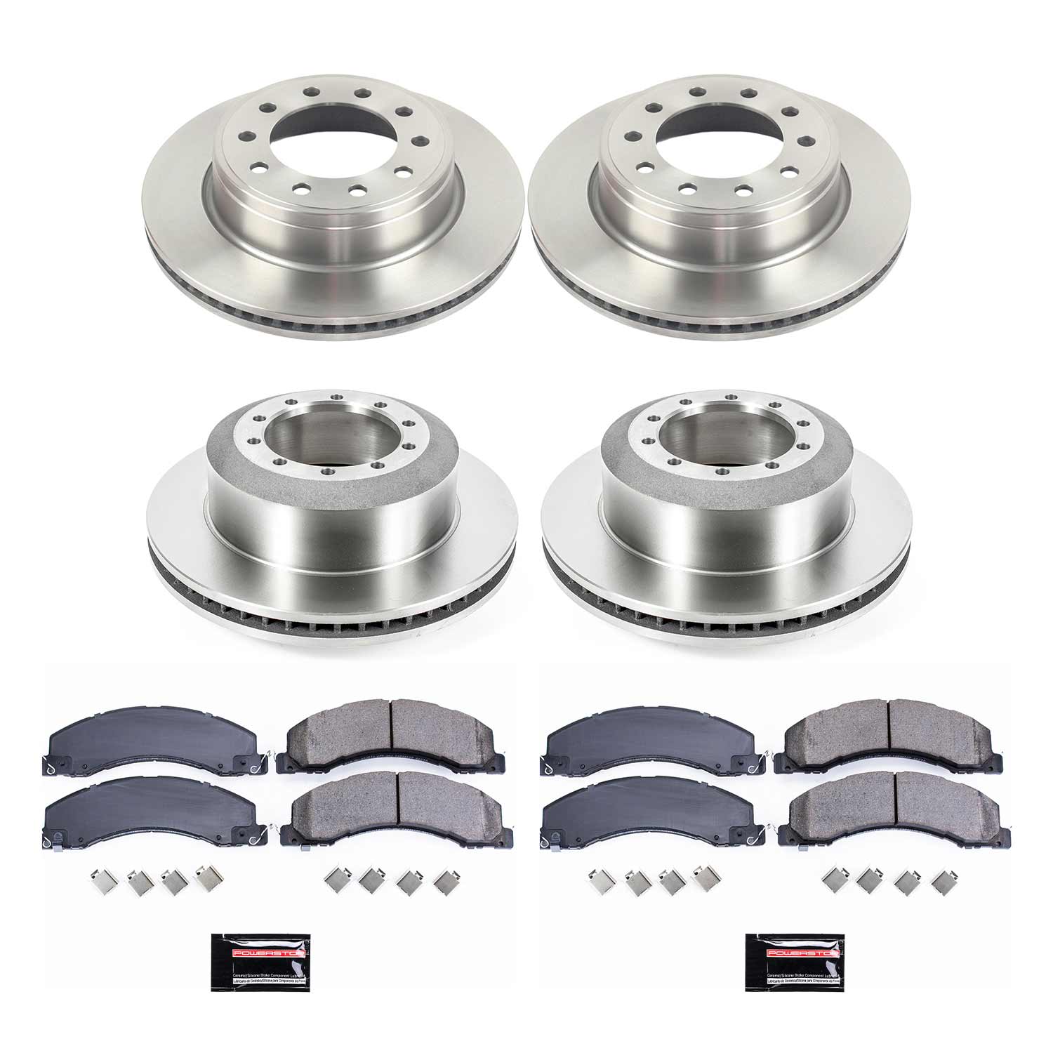 Power Stop KOE5568 Autospecialty 1-Click Daily Driver Front And Rear Pad And Rotor Kit for 2008-2012 Dodge Ram 4500 product image