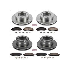 Power Stop KOE5574 Autospecialty - 1-Click Daily Driver Brake Kits (Front And Rear) for 2010-2012 Ford F-350 Super Duty product image