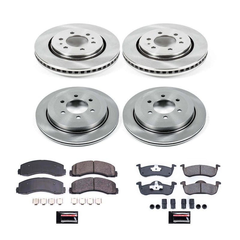 Power Stop KOE5577 Autospecialty - 1-Click Daily Driver Brake Kits (Front And Rear) for 2010-2017 Ford Expedition product image