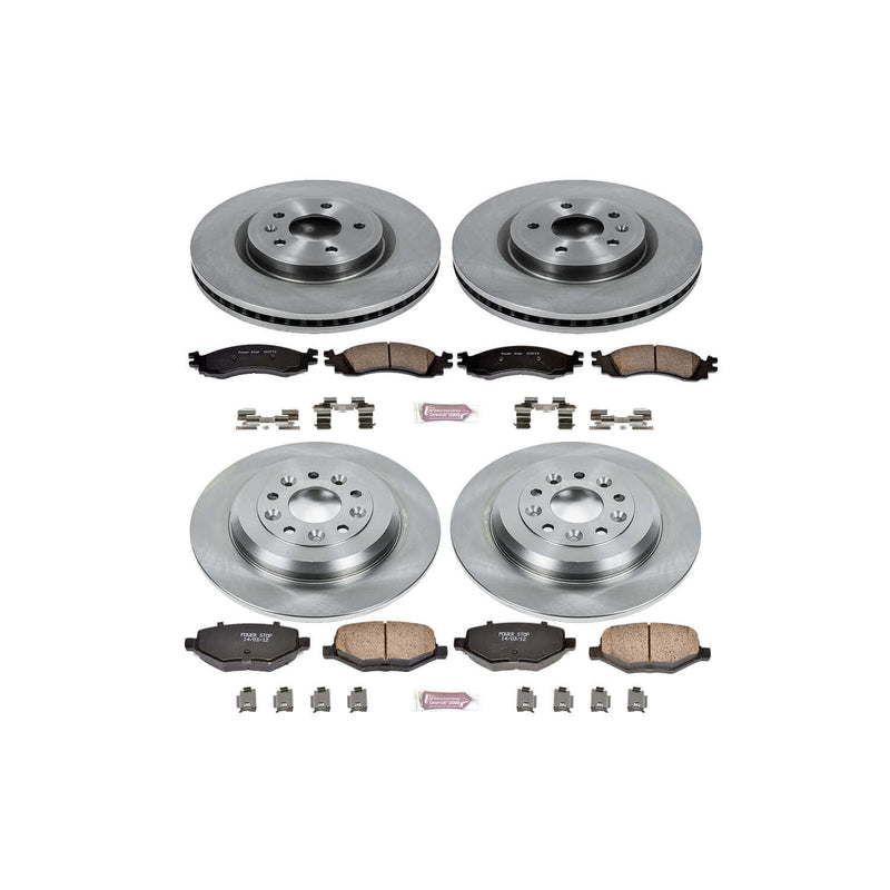 Power Stop KOE5582 Autospecialty - 1-Click Daily Driver Brake Kits (Front And Rear) for 2011-2012 Ford Taurus product image