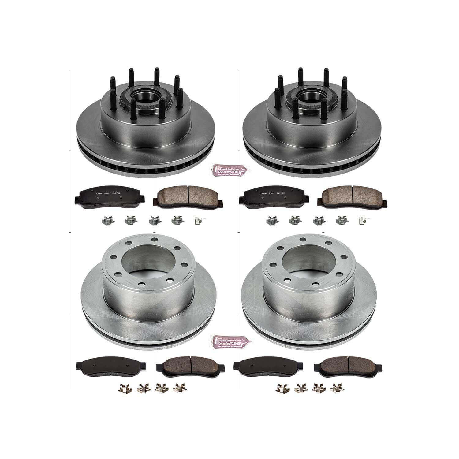Power Stop KOE5586 Autospecialty - 1-Click Daily Driver Brake Kits (Front And Rear) for 2007-2010 Ford F-250 Super Duty product image