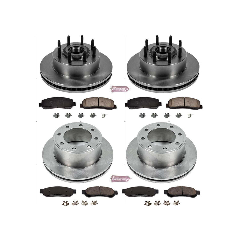 Power Stop KOE5586 Autospecialty - 1-Click Daily Driver Brake Kits (Front And Rear) for 2007-2010 Ford F-250 Super Duty product image