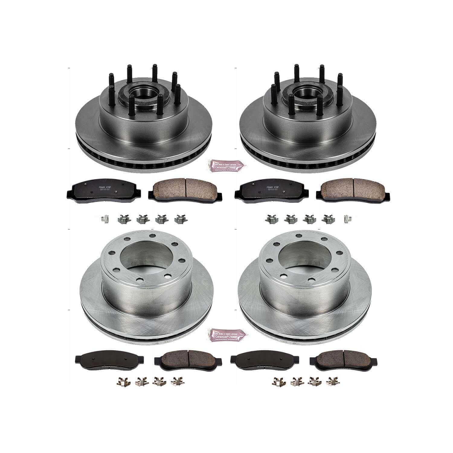 Power Stop KOE5589 Autospecialty - 1-Click Daily Driver Brake Kits (Front And Rear) for 2009-2010 Ford F-250 Super Duty product image