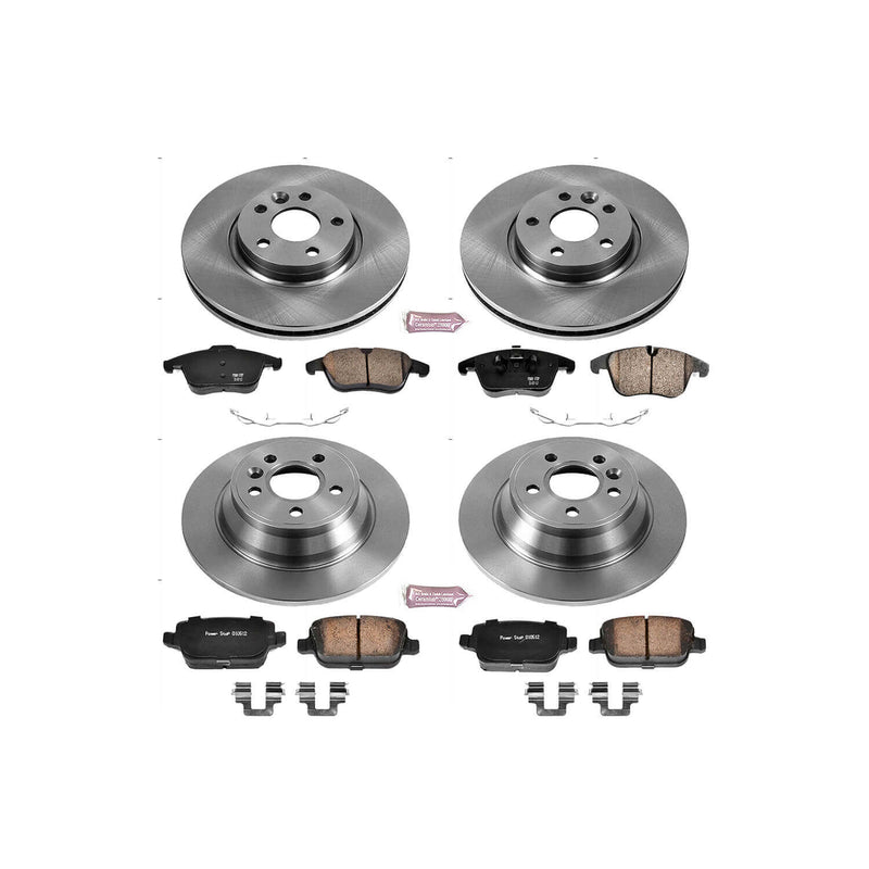 Power Stop KOE5610 Autospecialty 1-Click Daily Driver Front And Rear Brake Kit for 2007-2008 Volvo S80 product image