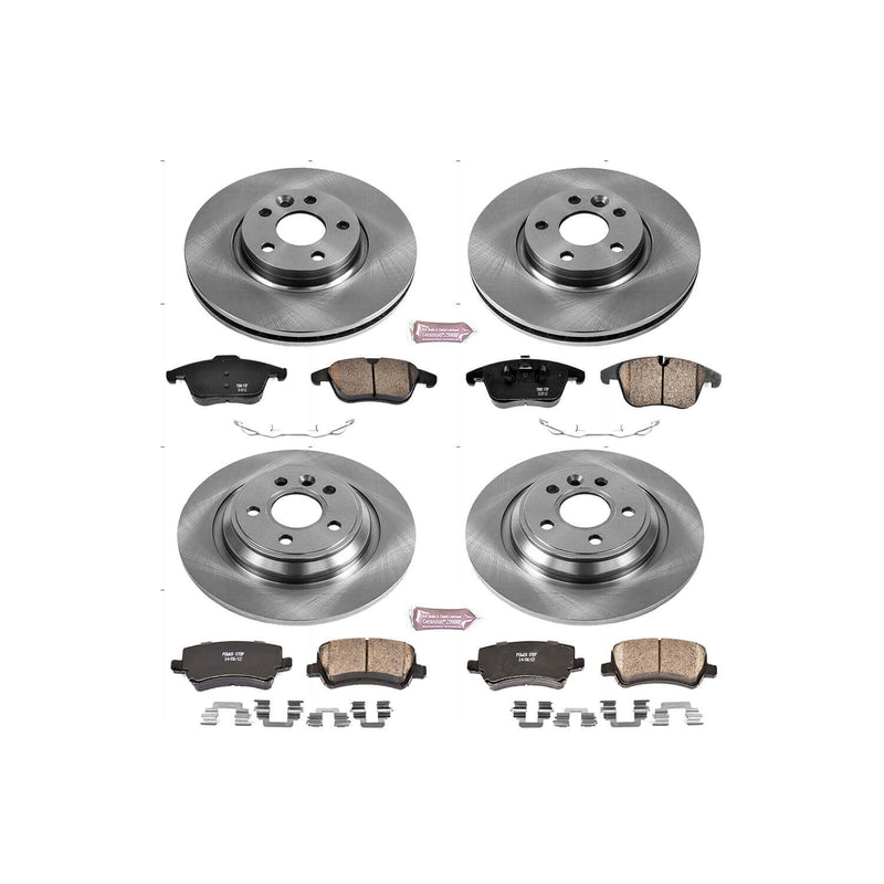Power Stop KOE5611 Autospecialty 1-Click Daily Driver Front And Rear Brake Kit for 2007-2014 Volvo S60 product image