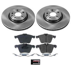 Power Stop KOE5613 Autospecialty 1-Click Daily Driver Plain Rotor Front Brake Kit for 2007-2014 Volvo S60 product image