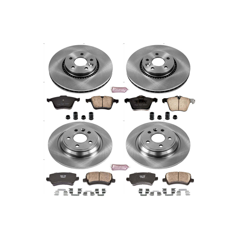 Power Stop KOE5615 Autospecialty 1-Click Daily Driver Front And Rear Brake Kit for 2007-2014 Volvo S60 product image