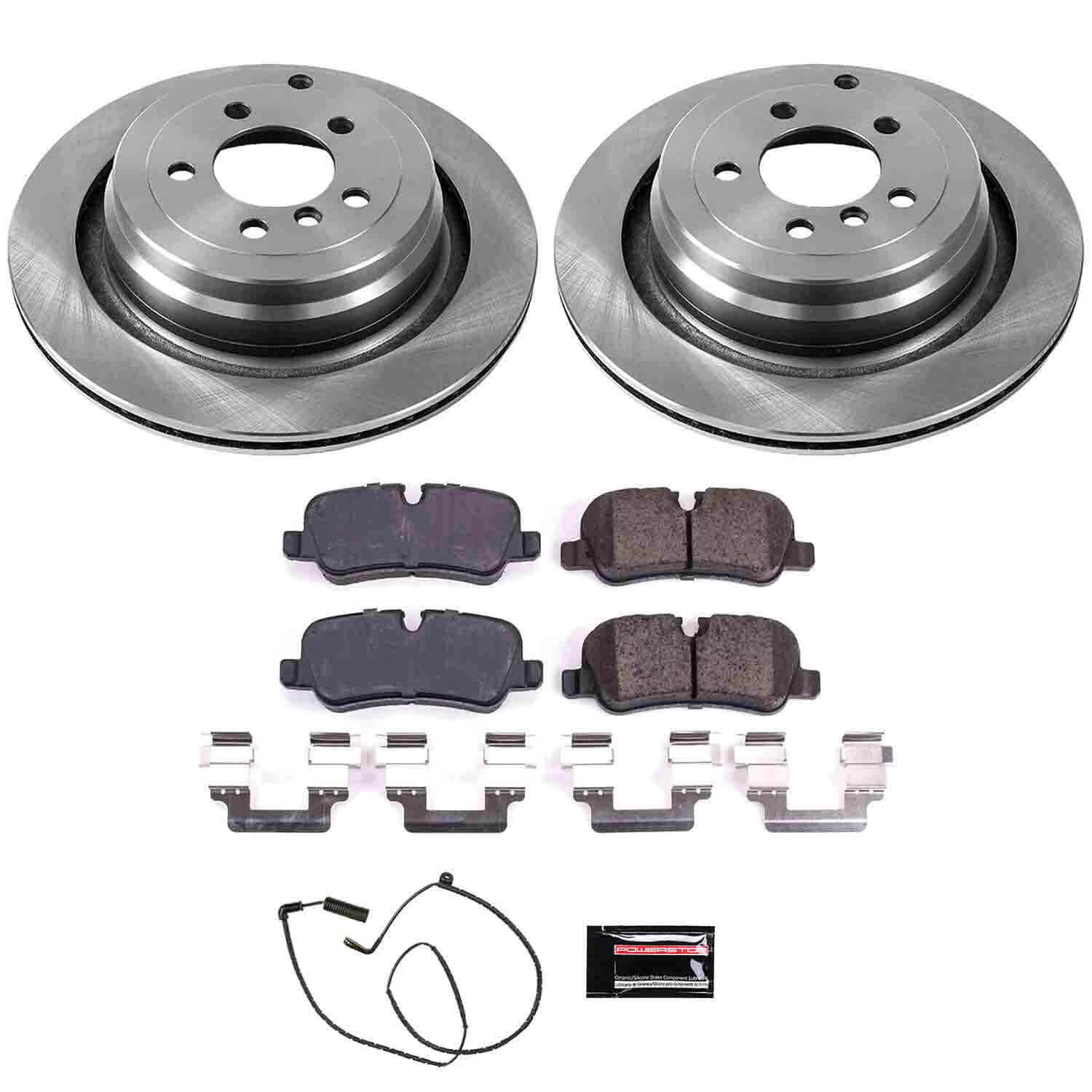 Power Stop KOE5624 Autospecialty 1-Click Daily Driver Plain Rotor Rear Brake Kit for 2006-2012 Land Rover Range Rover product image