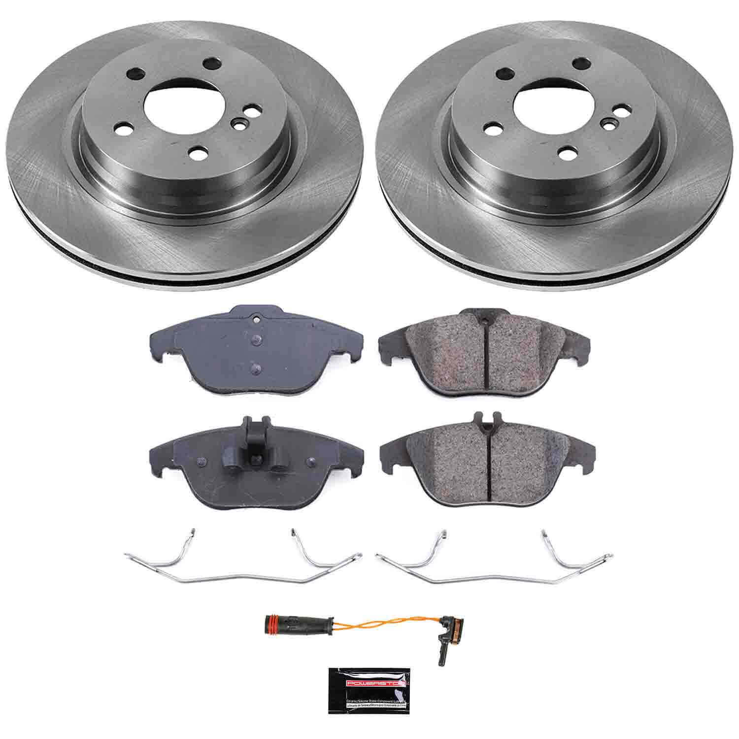 Power Stop KOE5626 Autospecialty 1-Click Daily Driver Plain Rotor Rear Brake Kit for 2008-2017 Mercedes-Benz C250 product image