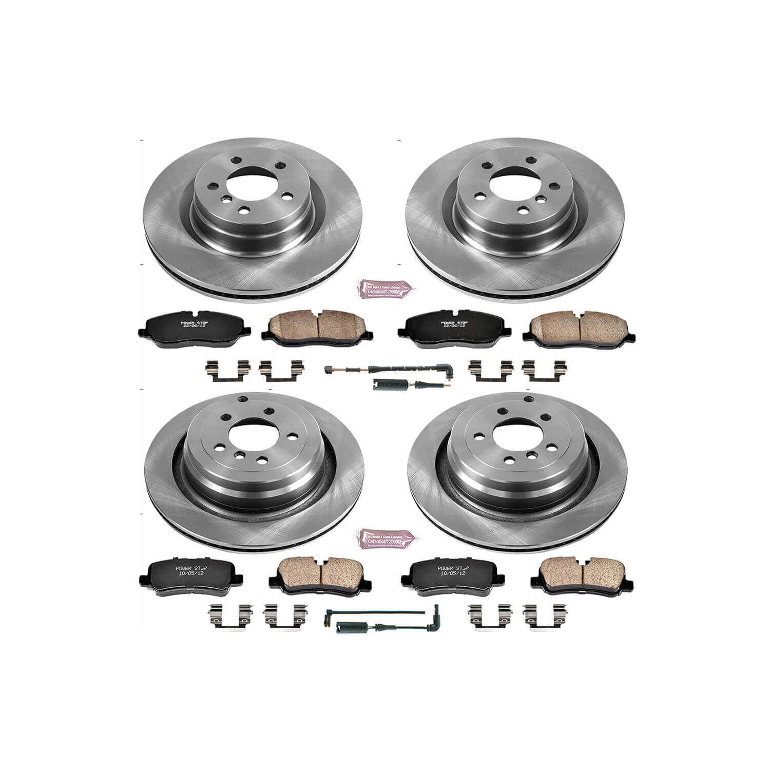 Power Stop KOE5632 Autospecialty 1-Click Daily Driver Front And Rear Brake Kit for 2006-2009 Land Rover Range Rover product image
