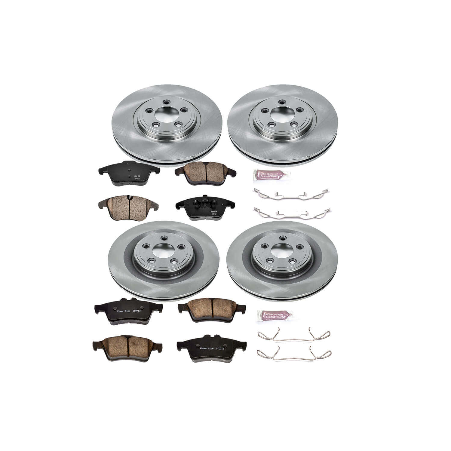 Power Stop KOE5637 Autospecialty - 1-Click Daily Driver Brake Kits (Front And Rear) for 2006-2010 Jaguar S-Type product image