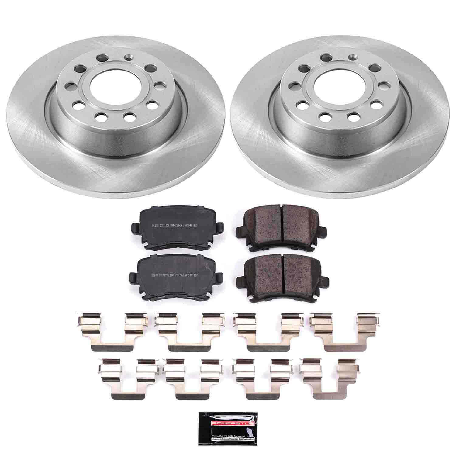 Power Stop KOE5662 Autospecialty 1-Click Daily Driver Plain Rotor Rear Brake Kit for 2007-2018 Volkswagen Eos product image