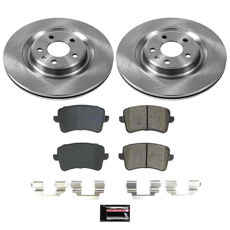 Power Stop KOE5678 Autospecialty 1-Click Daily Driver Plain Rotor Rear Brake Kit for 2011-2017 Audi Q5 product image