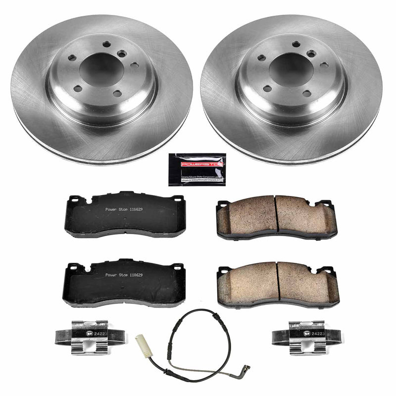 Power Stop KOE5685 Autospecialty 1-Click Daily Driver Plain Rotor Front Brake Kit for 2008-2010 BMW 135I product image