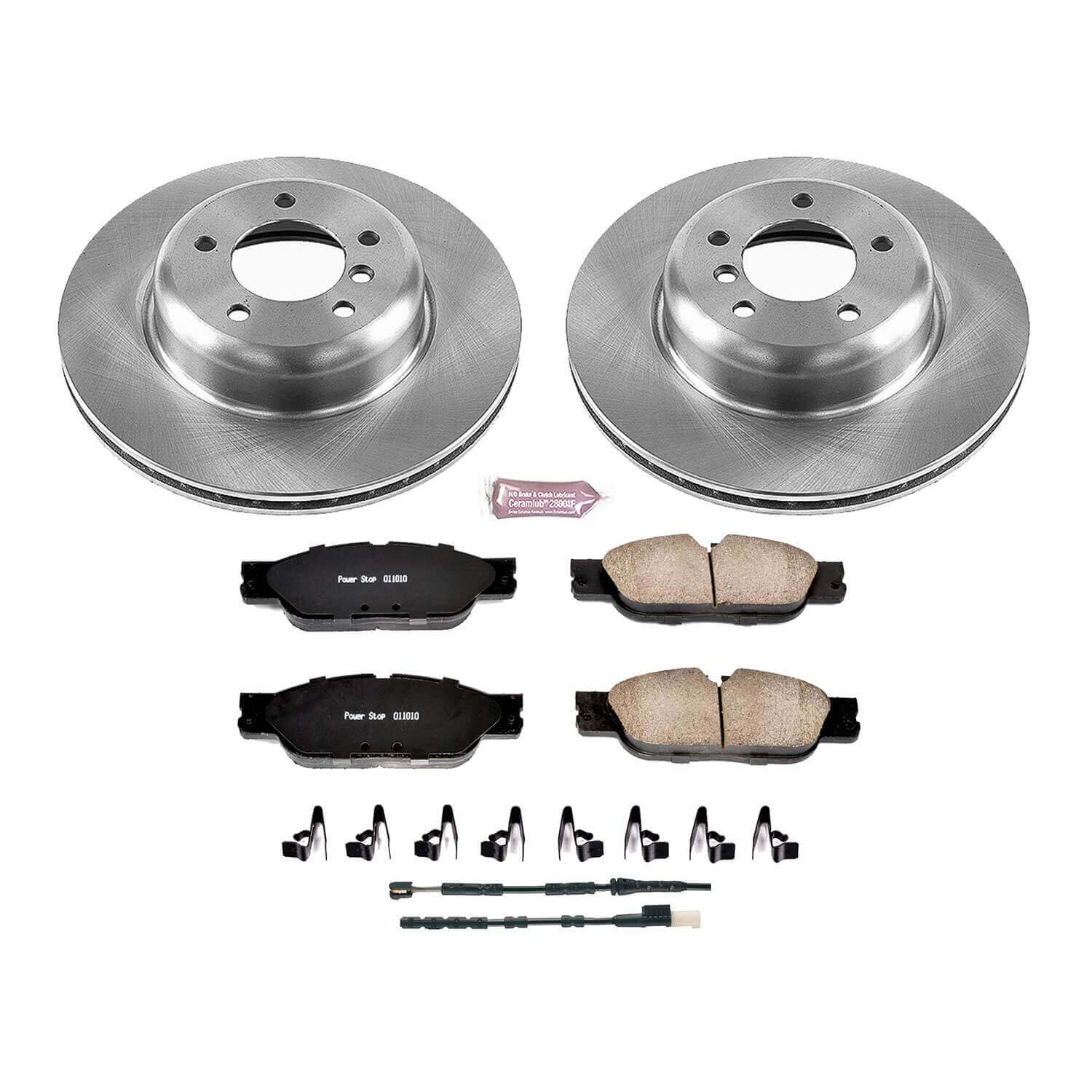 Power Stop KOE5691 Autospecialty 1-Click Daily Driver Plain Rotor Front Brake Kit for 2010-2016 BMW Z4 product image