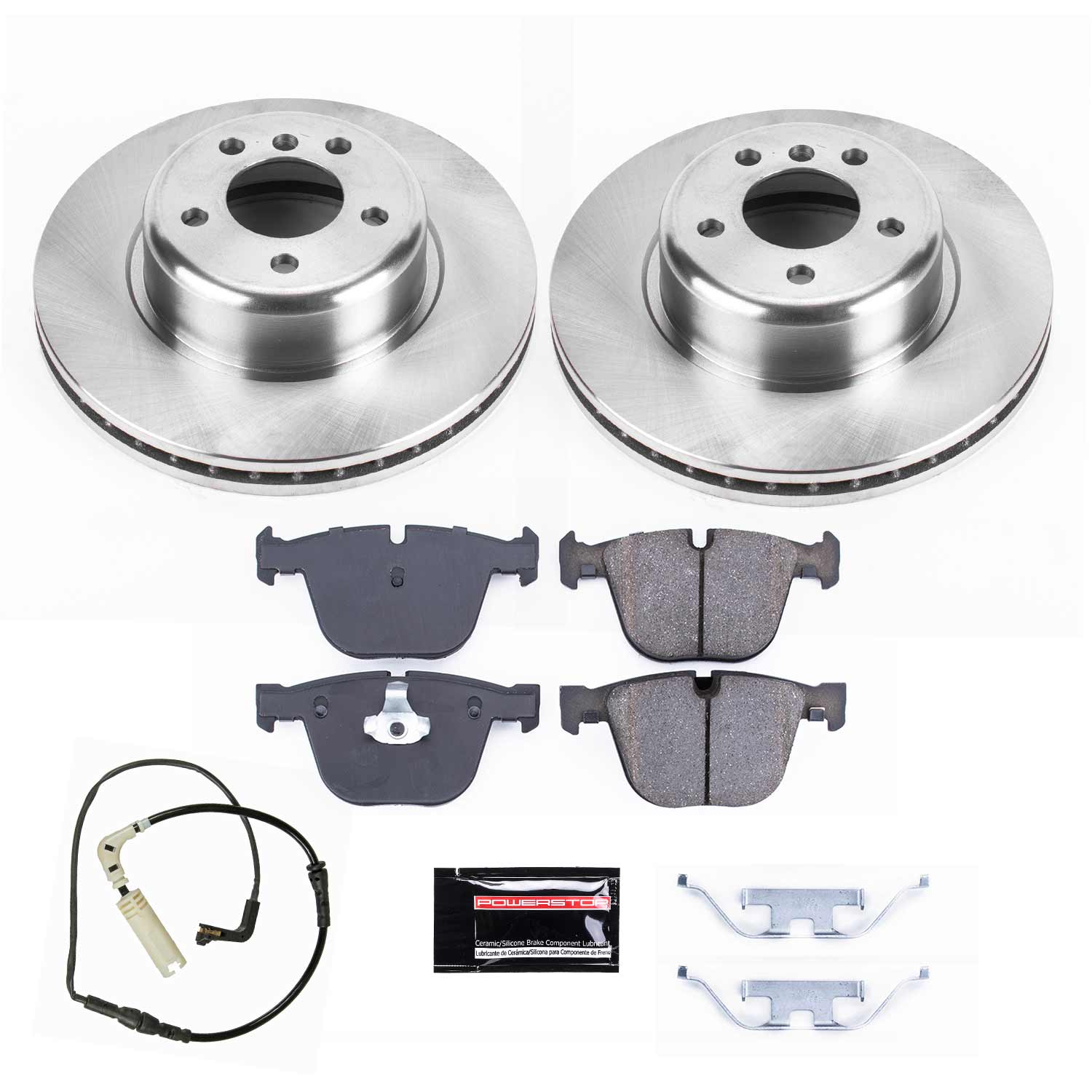 Power Stop KOE5694 Autospecialty 1-Click Daily Driver Plain Rotor Rear Brake Kit for 2013-2015 BMW Activehybrid 7 product image