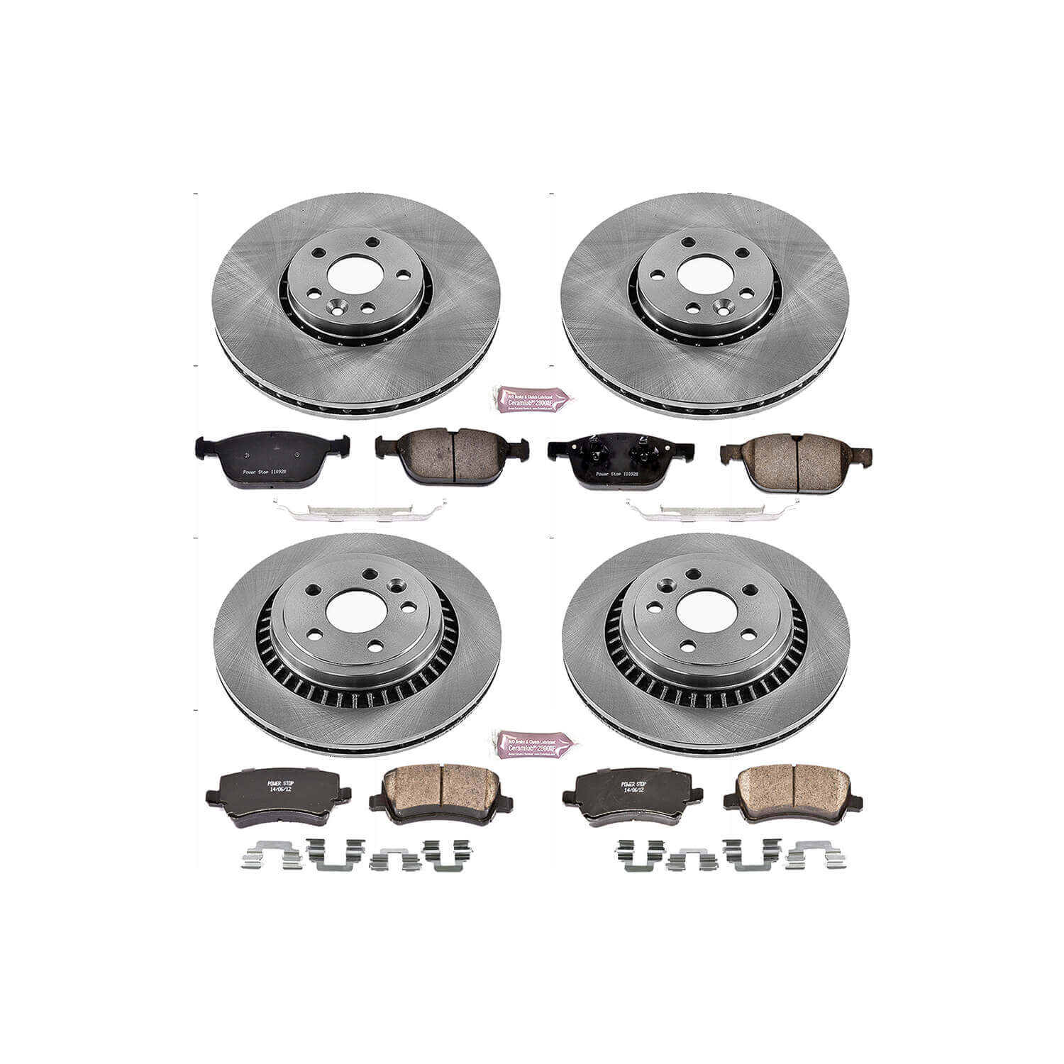 Power Stop KOE5703 Autospecialty 1-Click Daily Driver Front And Rear Brake Kit for 2010-2015 Volvo XC60 product image