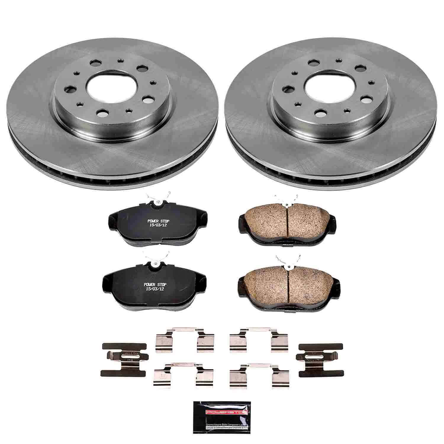 Power Stop KOE571 Autospecialty - 1-Click Daily Driver Brake Kits (Front) for 1995-1998 Volvo 960 product image