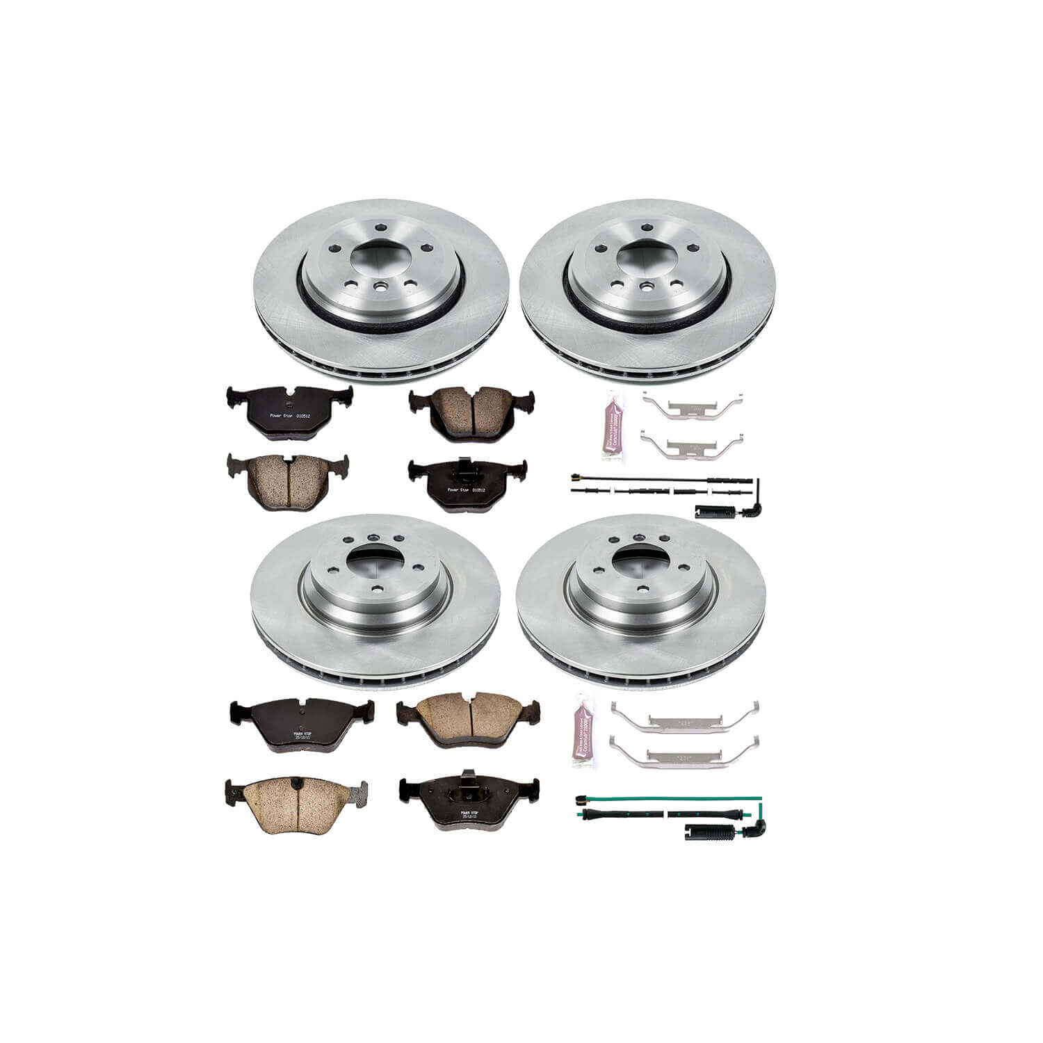 Power Stop KOE5728 Autospecialty - 1-Click Daily Driver Brake Kits (Front And Rear) for 2001-2006 BMW 330CI product image
