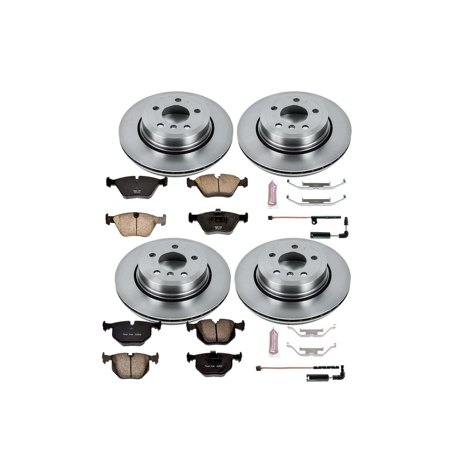 Power Stop KOE5737 Autospecialty - 1-Click Daily Driver Brake Kits (Front And Rear) for 2004-2010 BMW X3 product image