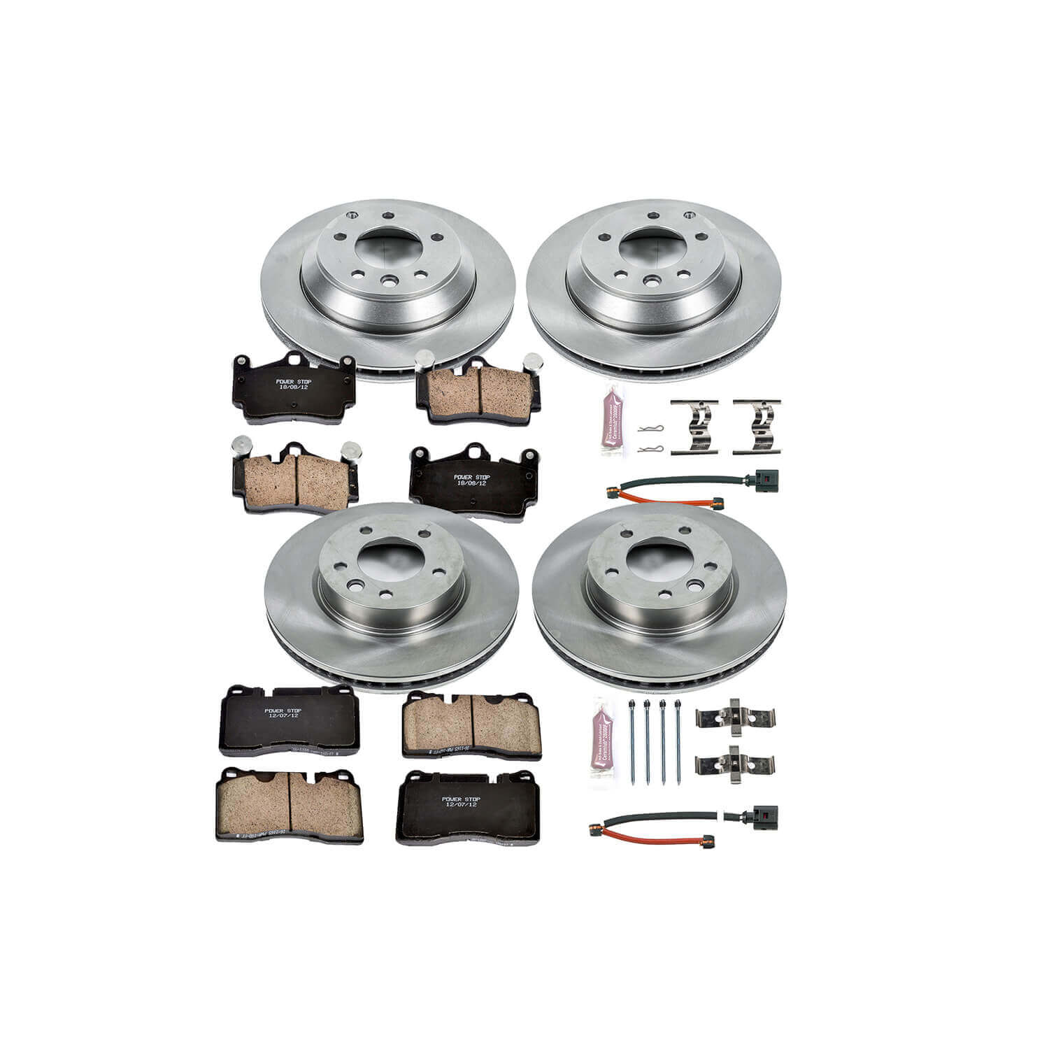 Power Stop KOE5745 Autospecialty - 1-Click Daily Driver Brake Kits (Front And Rear) for 2007-2010 Volkswagen Touareg product image