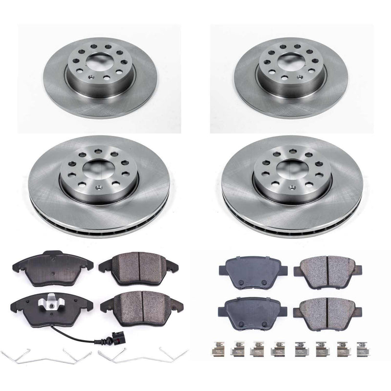 Power Stop KOE5747 Autospecialty - 1-Click Daily Driver Brake Kits (Front And Rear) for 2010-2014 Volkswagen Beetle product image