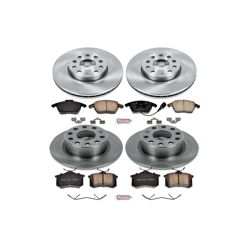 Power Stop KOE5749 Autospecialty - 1-Click Daily Driver Brake Kits (Front And Rear) for 2010-2019 Audi A3 product image