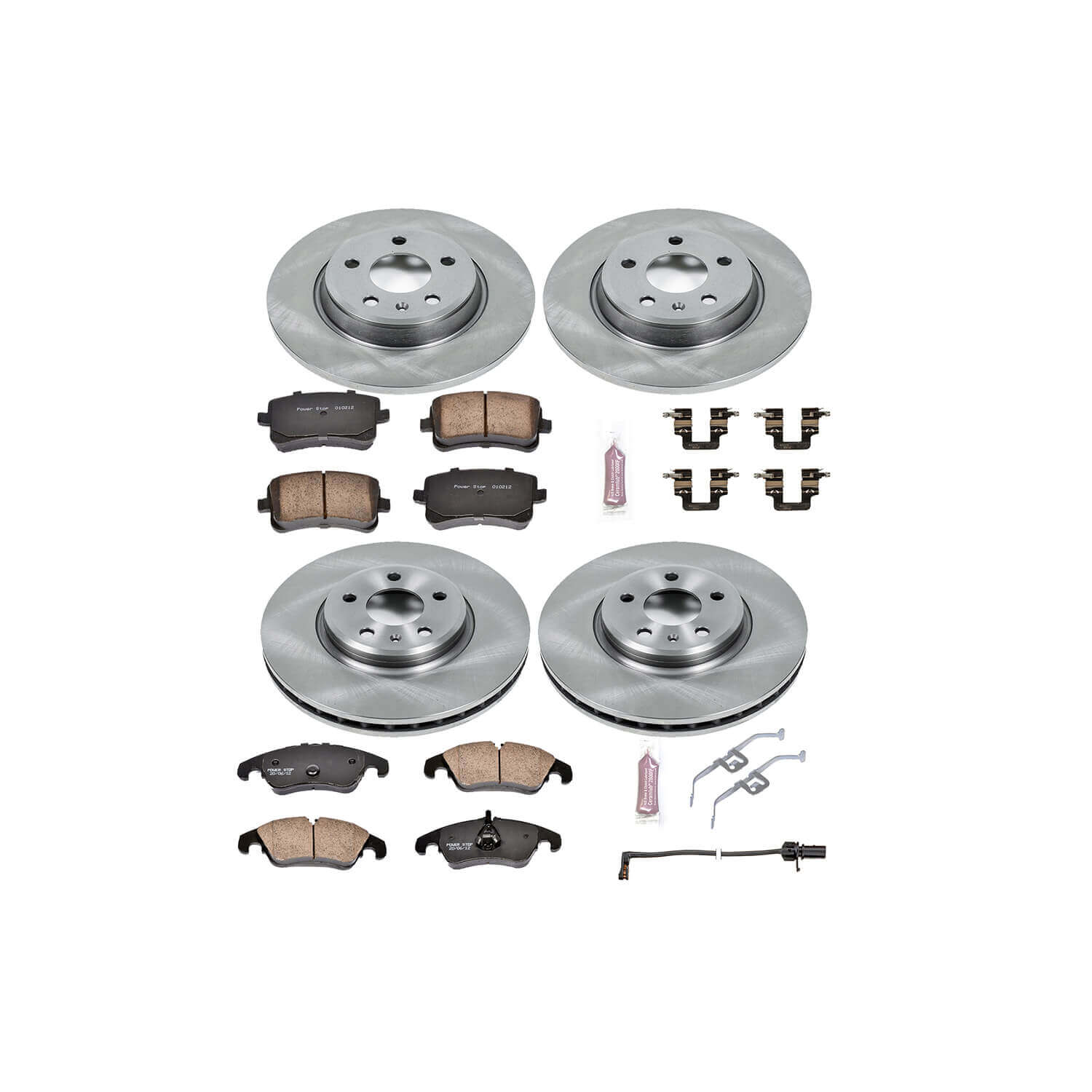 Power Stop KOE5754 Autospecialty - 1-Click Daily Driver Brake Kits (Front And Rear) for 2008-2011 Audi A4 product image