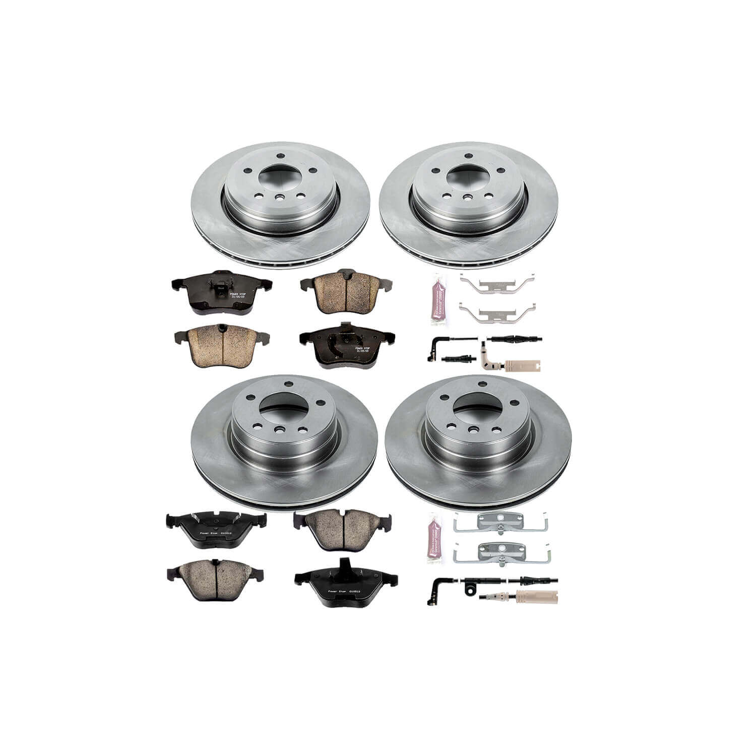 Power Stop KOE5765 Autospecialty - 1-Click Daily Driver Brake Kits (Front And Rear) for 2006-2007 BMW 525I product image