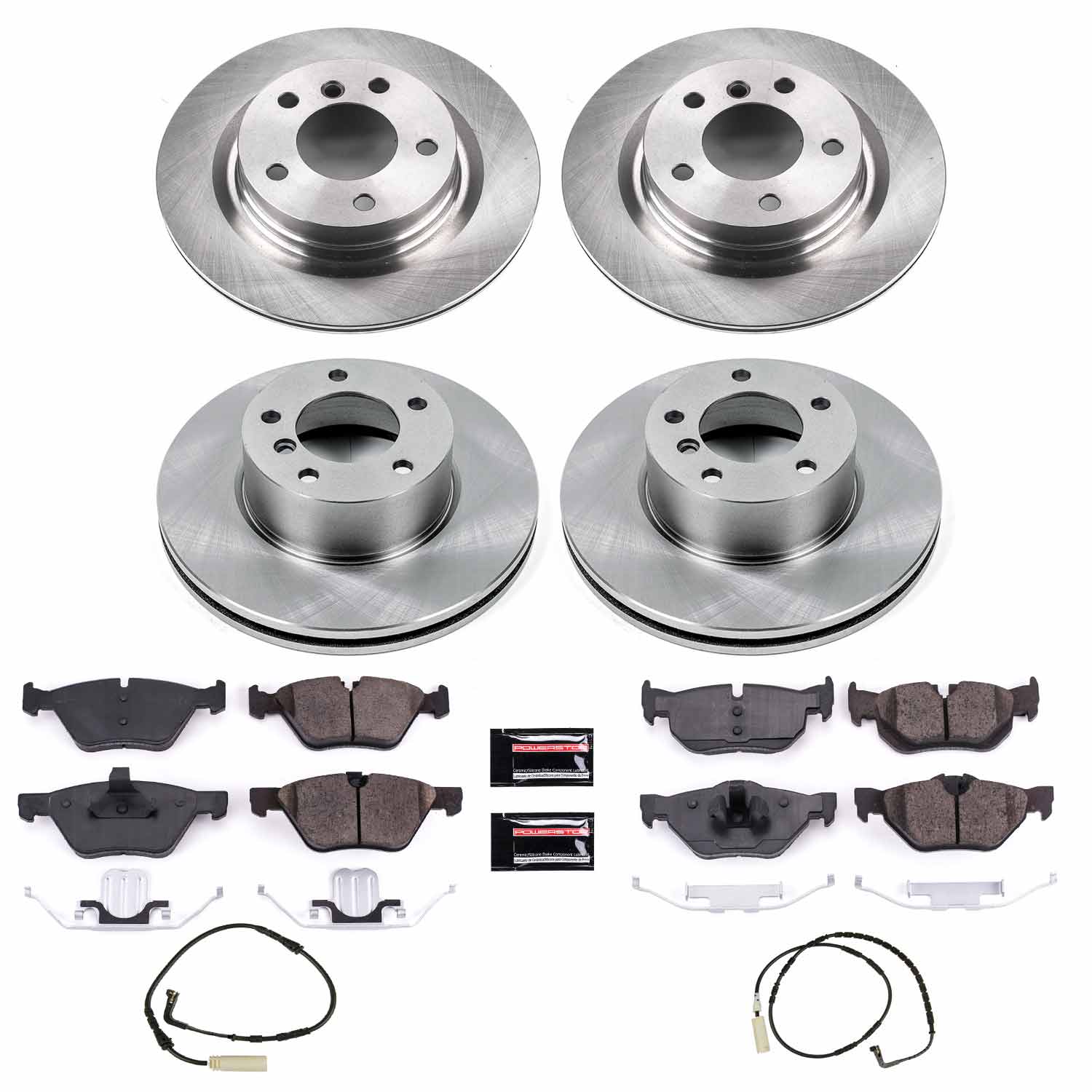 Power Stop KOE5766 Autospecialty 1-Click Daily Driver Front And Rear Brake Kit for 2008-2010 BMW 128I product image