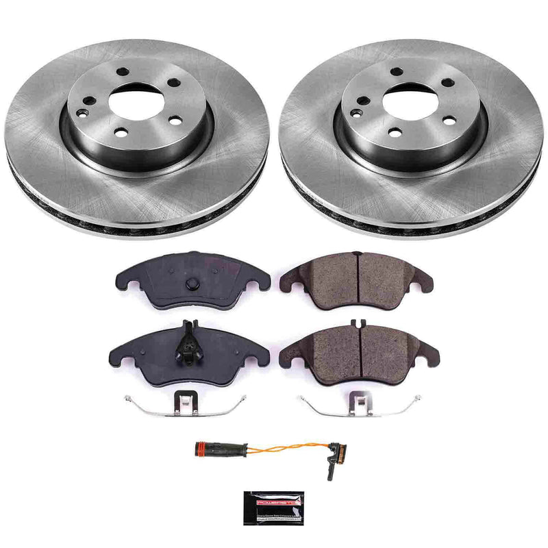 Power Stop KOE5792 Autospecialty 1-Click Daily Driver Plain Rotor Front Brake Kit for 2008-2020 Mercedes-Benz C300 product image