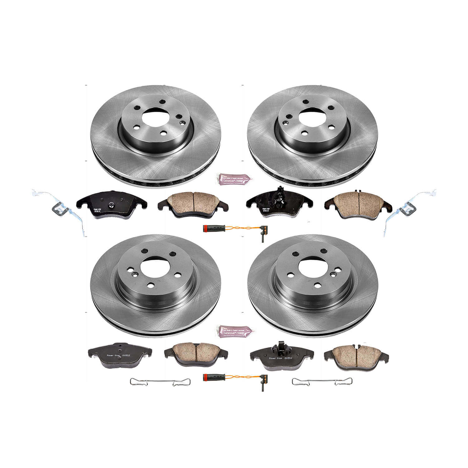 Power Stop KOE5793 Autospecialty 1-Click Daily Driver Front And Rear Brake Kit for 2008-2017 Mercedes-Benz C300 product image
