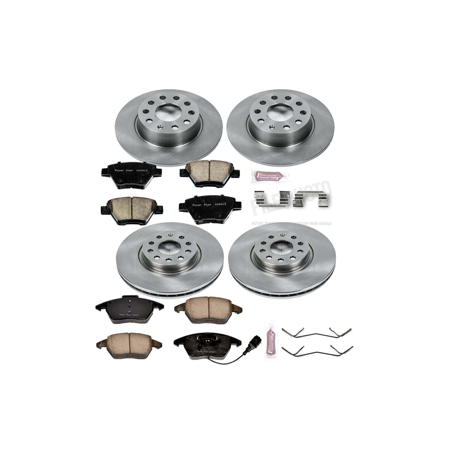 Power Stop KOE5801 Autospecialty - 1-Click Daily Driver Brake Kits (Front And Rear) for 2009-2016 Audi A3 product image