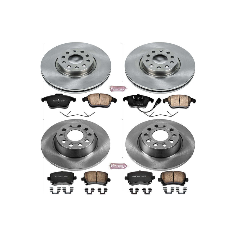 Power Stop KOE5802 Autospecialty 1-Click Daily Driver Front And Rear Brake Kit for 2011-2018 Volkswagen Tiguan product image