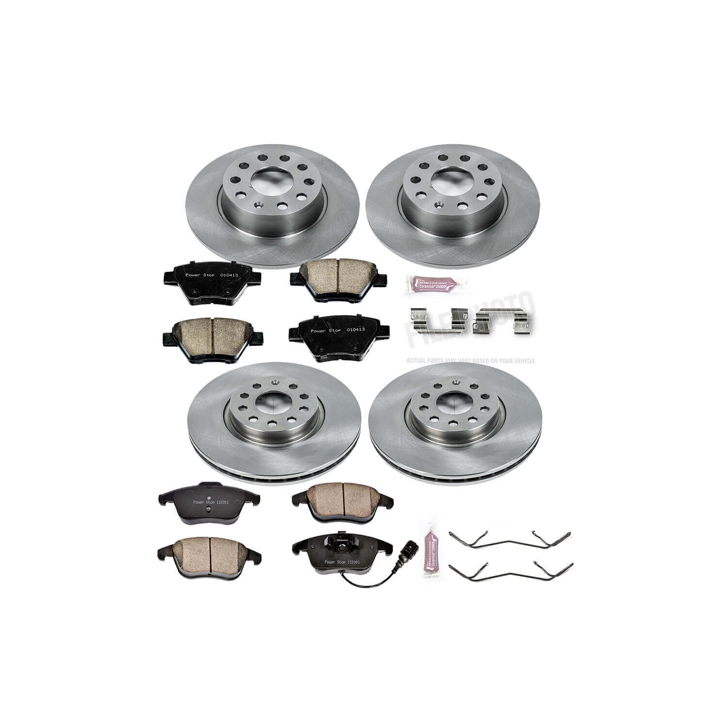Power Stop KOE5803 Autospecialty - 1-Click Daily Driver Brake Kits (Front And Rear) for 2012-2015 Volkswagen Passat product image