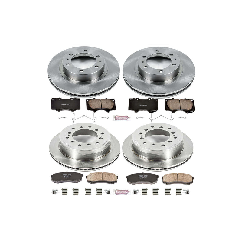 Power Stop KOE5805 Autospecialty - 1-Click Daily Driver Brake Kits (Front And Rear) for 2010-2014 Toyota Fj Cruiser product image