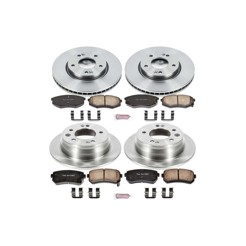 Power Stop KOE5807 Autospecialty - 1-Click Daily Driver Brake Kits (Front And Rear) for 2010-2011 Hyundai Tucson product image