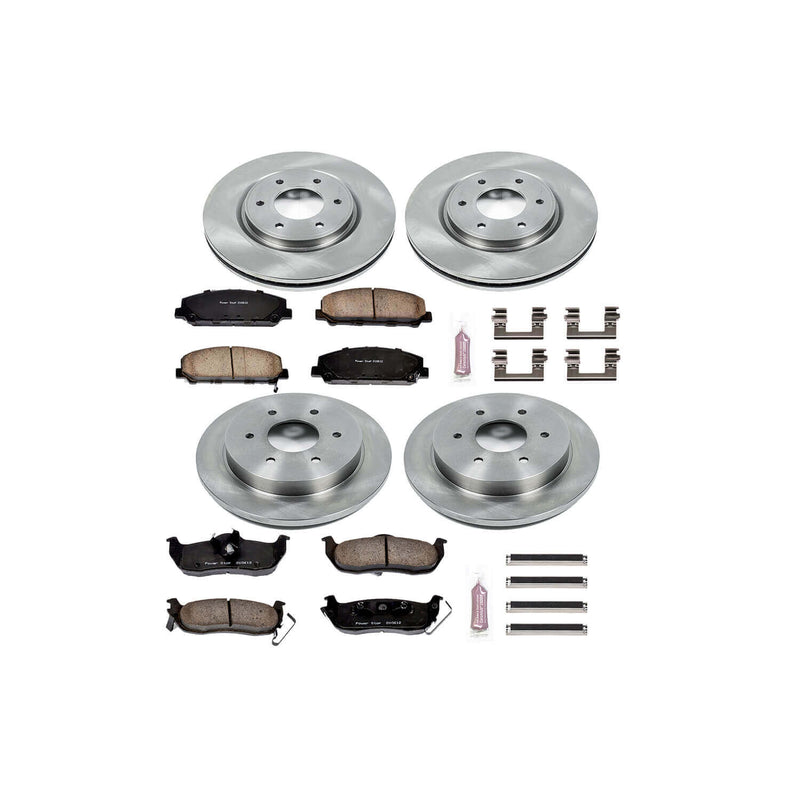 Power Stop KOE5822 Autospecialty - 1-Click Daily Driver Brake Kits (Front And Rear) for 2011-2015 Nissan Armada product image