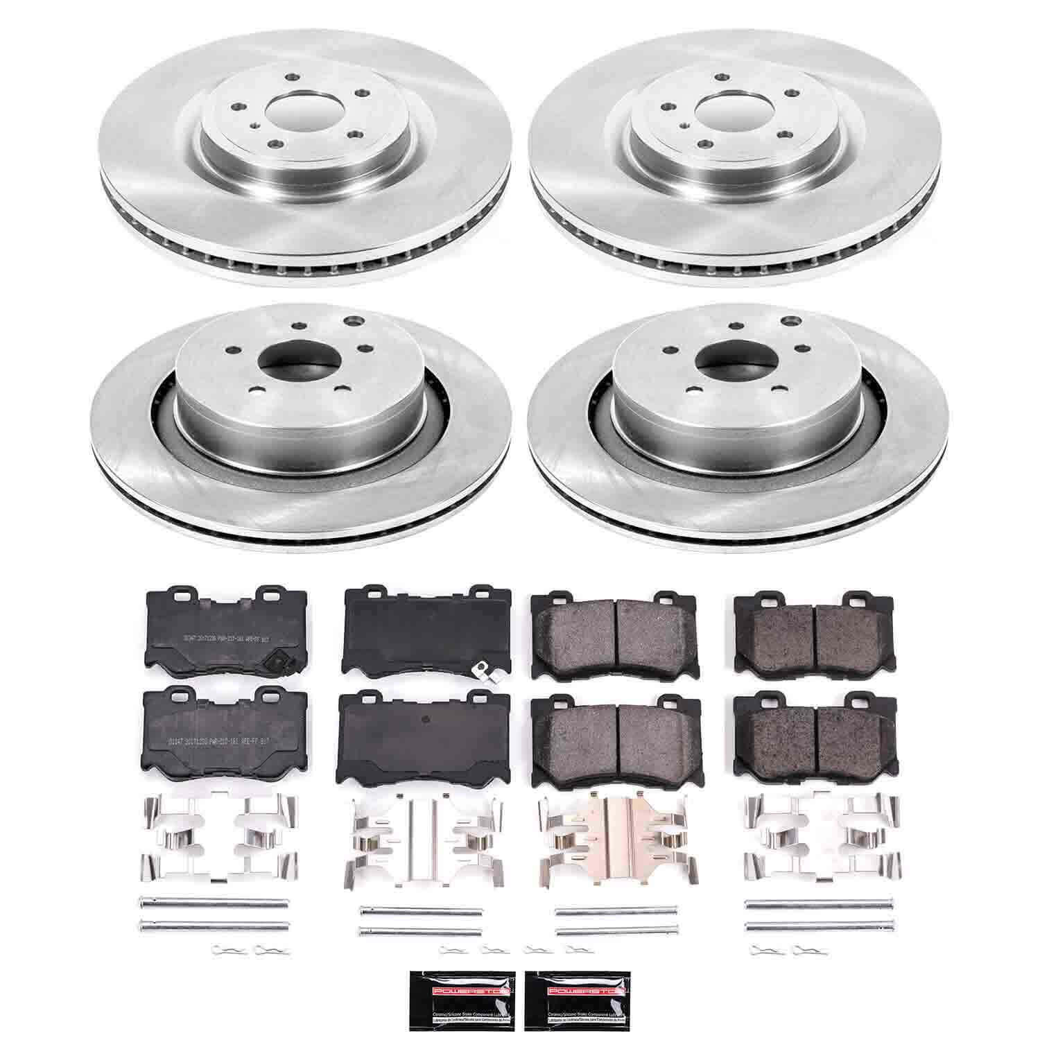 Power Stop KOE5823 Autospecialty - 1-Click Daily Driver Brake Kits (Front And Rear) for 2009-2024 Infiniti FX50 product image