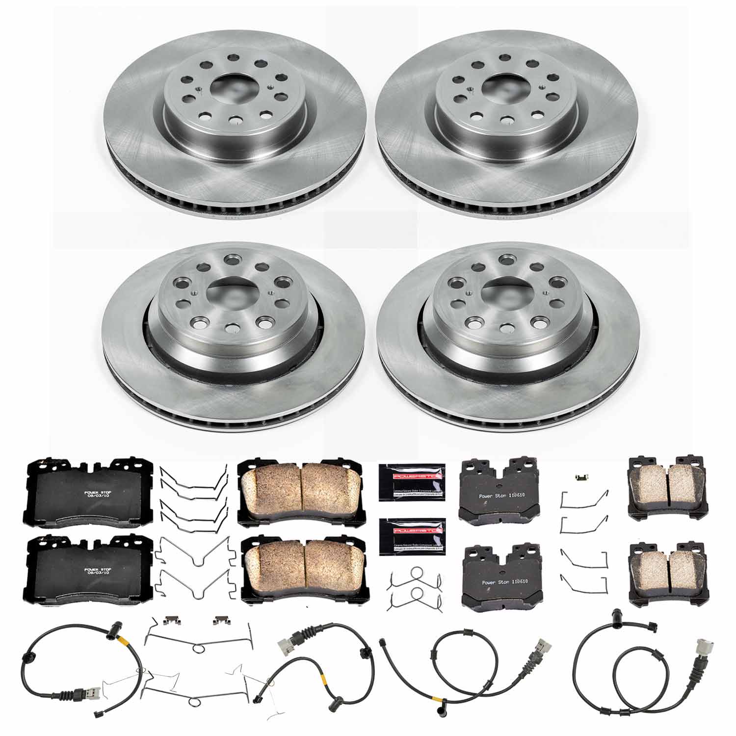 Power Stop KOE5825 Autospecialty 1-Click Daily Driver Front And Rear Brake Kit for 2010-2017 Lexus LS460 Base, L Rear Wheel Drive product image